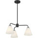 Blair 3 Light 24 inch Matte Black Chandelier Ceiling Light